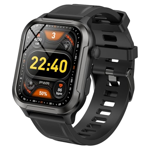 Smart Watch for Men Fitness Tracker: Waterproof Make/Answer Call Military Digital Watches Run Smartwatch Android Phones